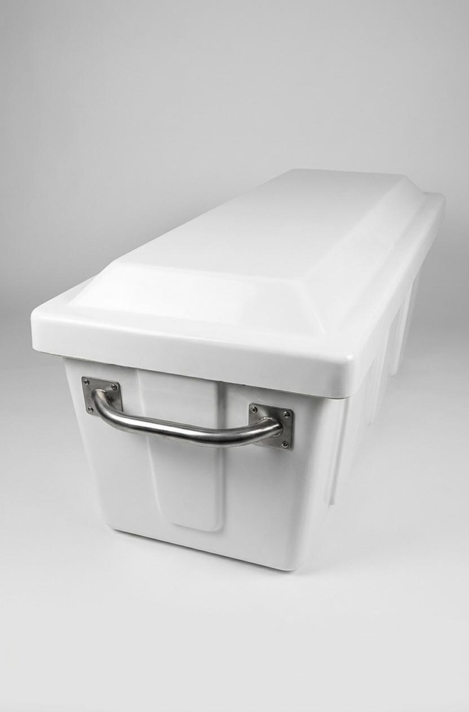 Cajón de Fibra de Vidrio y Acero Inoxidable (Blanco)